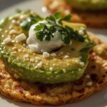 Tostada de aguacate con tomate cherry, huevo pochado y semillas sobre plato rústico